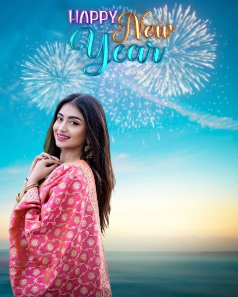 Happy New Year HD Cute Girl Editing CB Background 2023