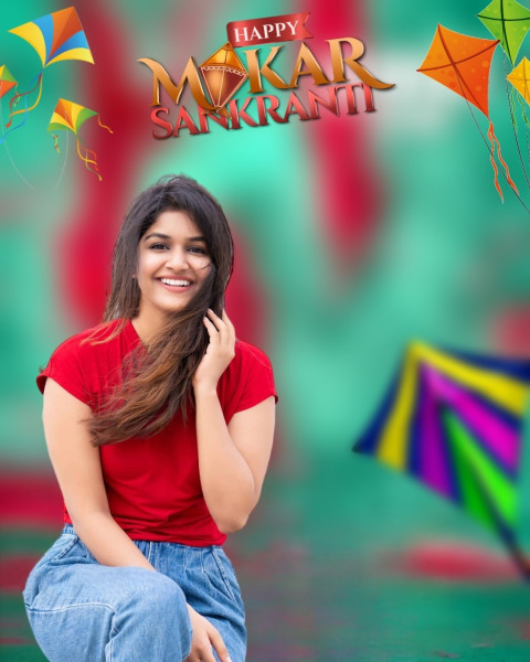 Happy Sankranti Girl CB Editing Background HD With Girl