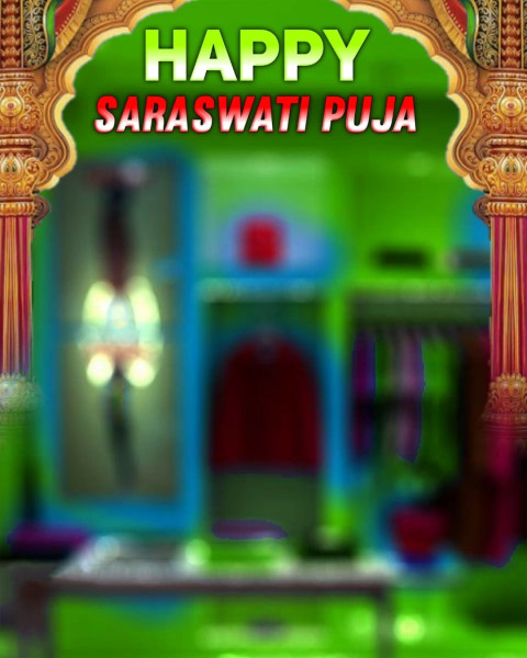 Happy Saraswati Puja CB Editing Background HD Download Free