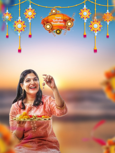 Happy Sister RakhaBandhan Background For Photo Editing Images