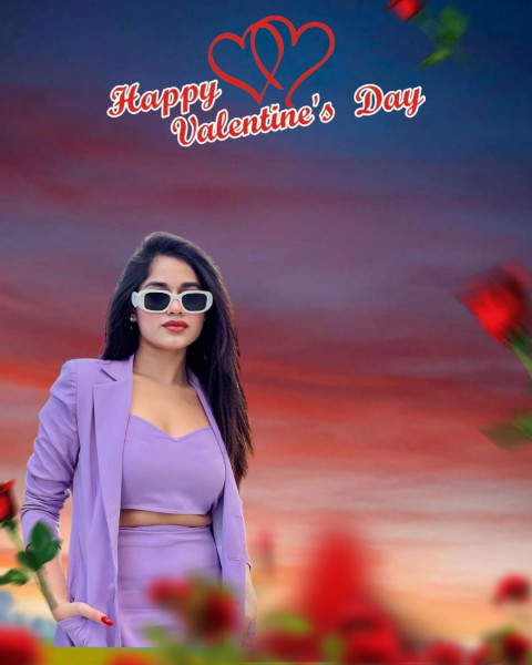 Happy Valentine Day CB Girl Background Download