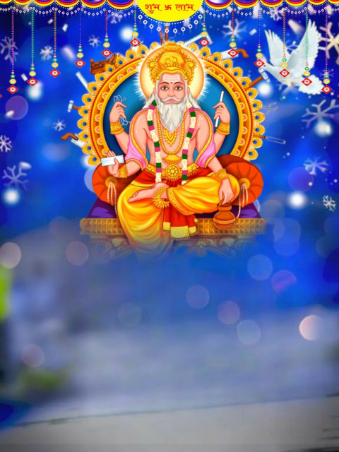 Happy Vishwakarma Day Puja CB PicsArt Editing Background Download Free
