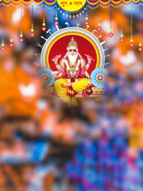 Happy Vishwakarma Puja Full HD CB PicsArt Editing Background Free
