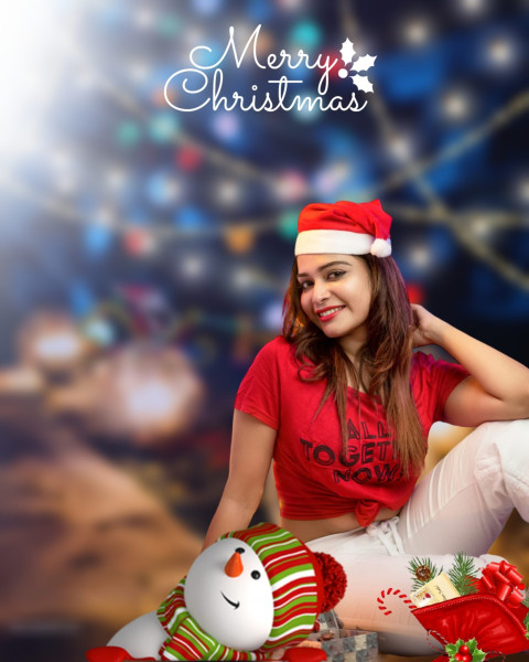 HD Christmas CB Editing Background With Girl