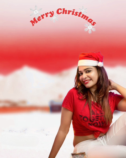 Hot Girl Christmas CB Editing Background