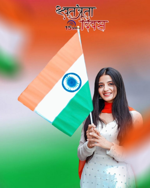Independence Day 15 August Editing With Girl Background New