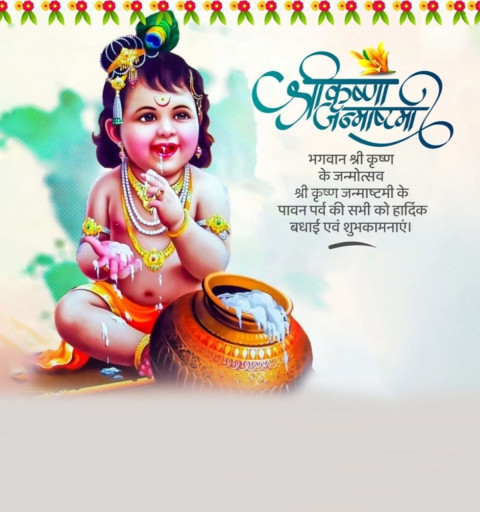 Janmashtami Marathi Banner Editing HD Background Pic