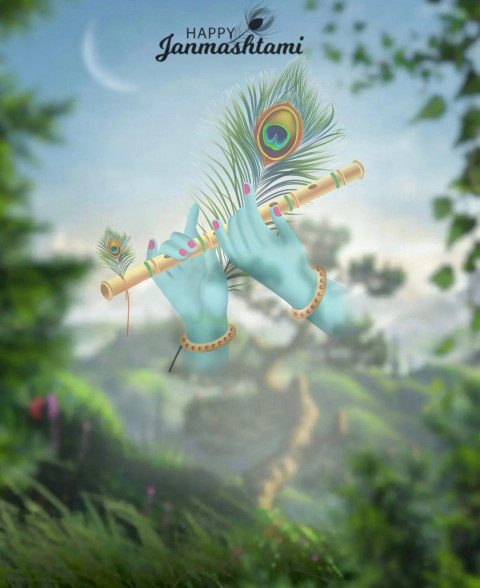Krishna Janmashtami Background HD For CB PicsArt Editing