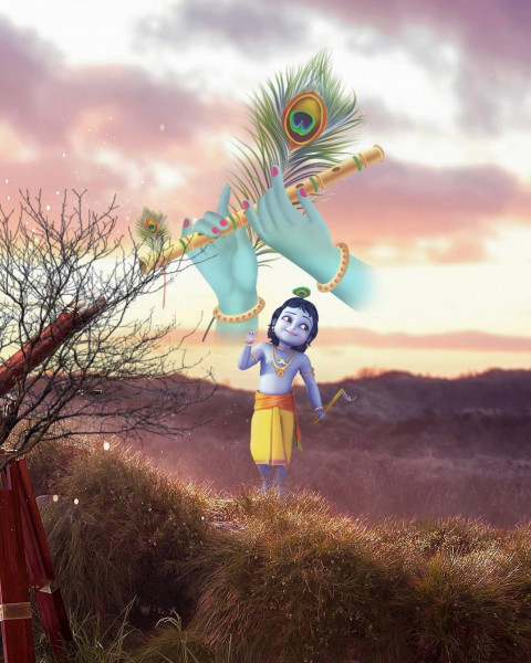 Krishna Janmashtami Picsart Background Download