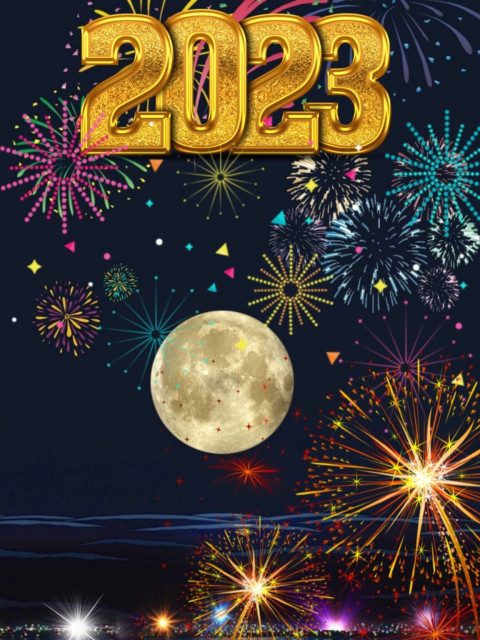 Latest Happy New Year 2023 Photoshop CB Background Stock Free