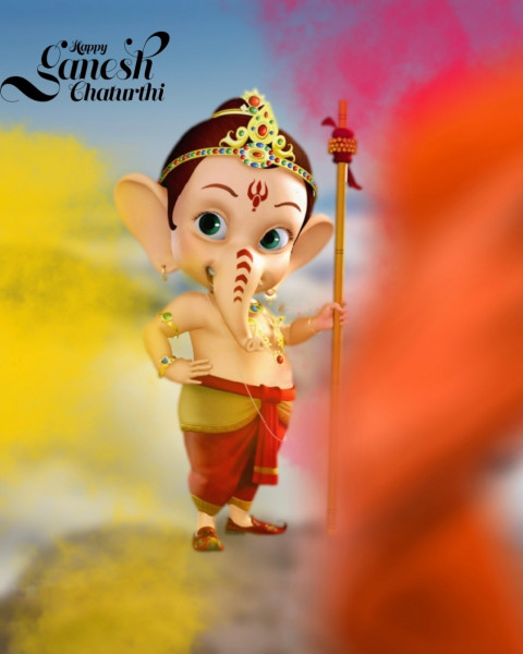 Lord Bal Ganesh Chaturthi HD Background For Cb PicsArt Editing