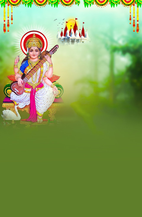 Maa Sarswati Puja CB Background HD For Snapseed Photo Editing