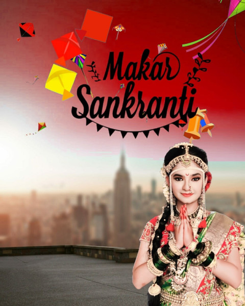 Makar Sankranti CB Background Full HD Free Photos With Cute Giles