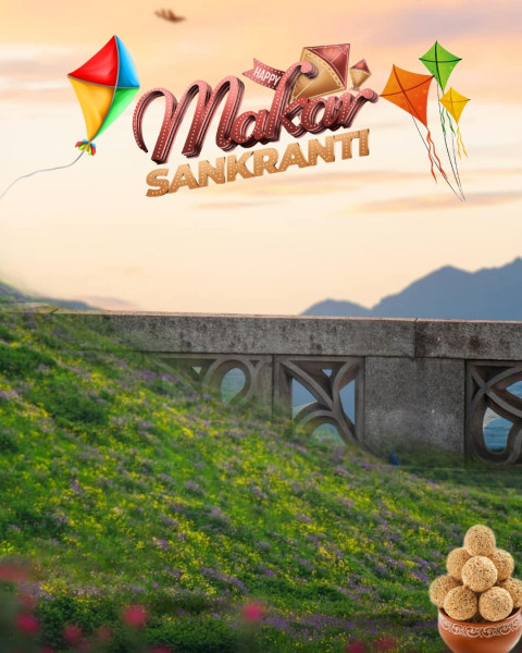Makar Sankranti Editing Photoshop Background