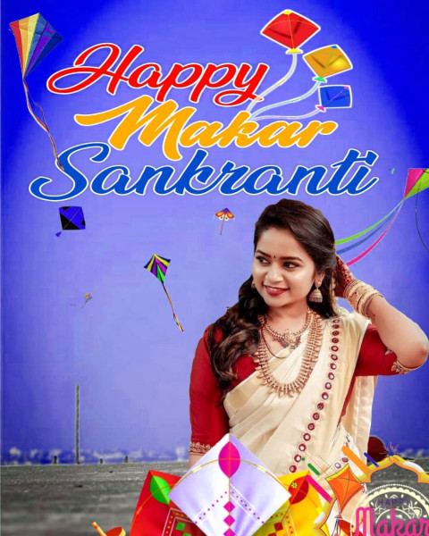 Makar Sankranti Festival Cute Girls CB Background Free Stock Photos