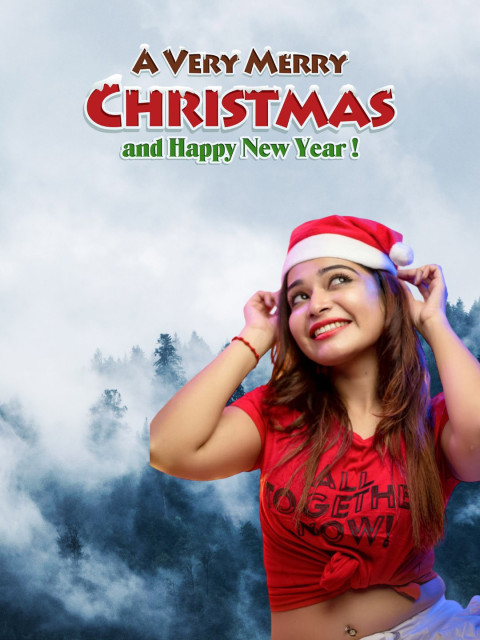 Merry Christmas Day Girl Backgrounds For CB Editing