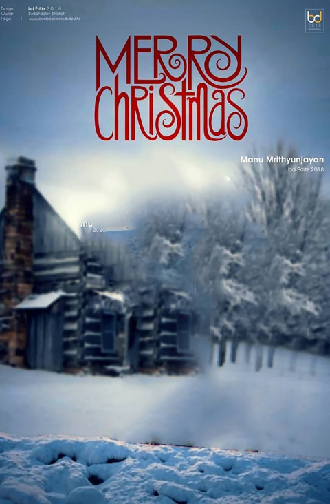 Merry Christmas Day Winter Editing CB Photoshop Background HD