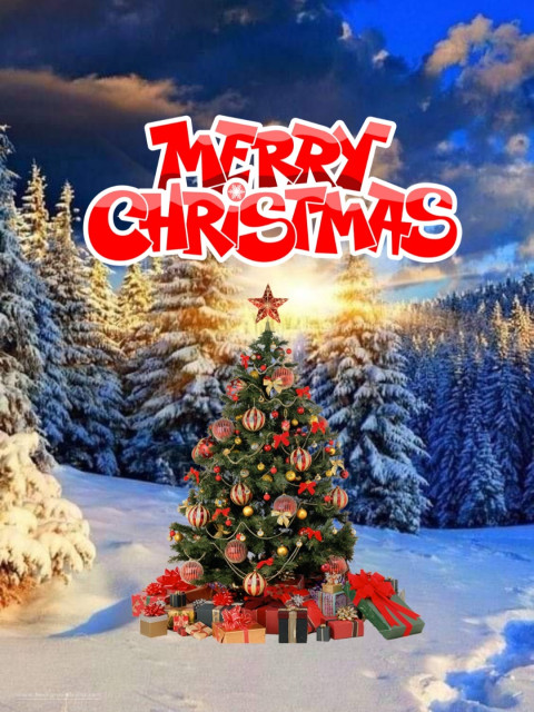 Merry Christmas Photo Editing Background