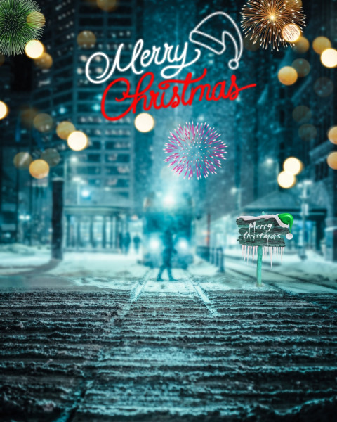 Merry Christmas Photo Editing Backgrounds