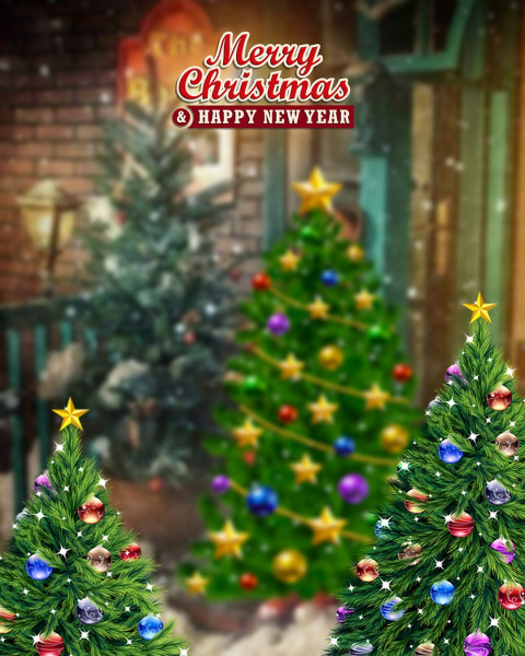 Merry Christmas Tree Background Snapseed Photo Editing Image