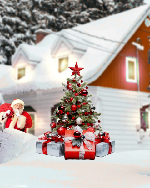 Photoshop Christmas Photo Editing Background Hd