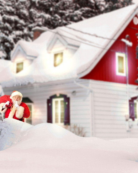 Photoshop Santa Claus CB Photo Editing Background