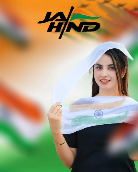 Picsart 15 August Editing Background CB Girl Flag Images