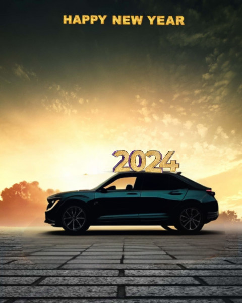 PicsArt 2024 New Year CB Car Background HD For Photo Editing