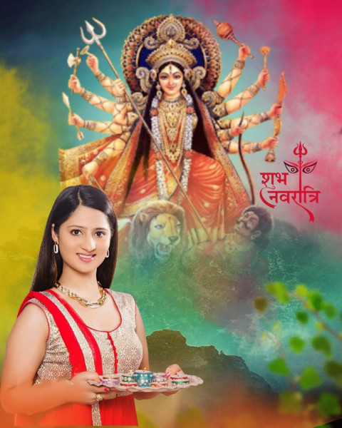PicsArt Navratri Durga Pooja Editing Background Girl Full HD