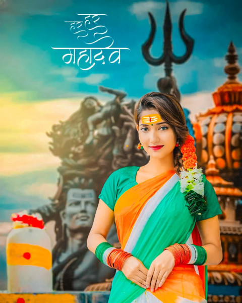 Picsart Shivratri HD Editing Girl CB Background Full HD