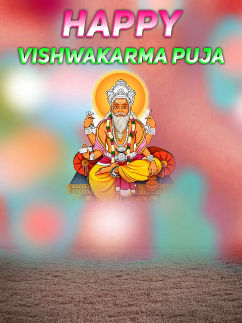 PicsArt Vishwakarma Puja CB Background for Editing