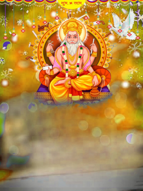 PicsArt Vishwakarma Puja HD Background