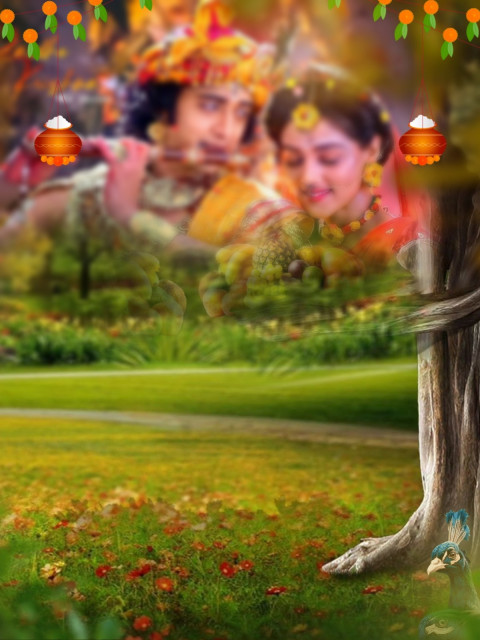 Radha Krishna Janmashtami Editing Background For Picsart CB