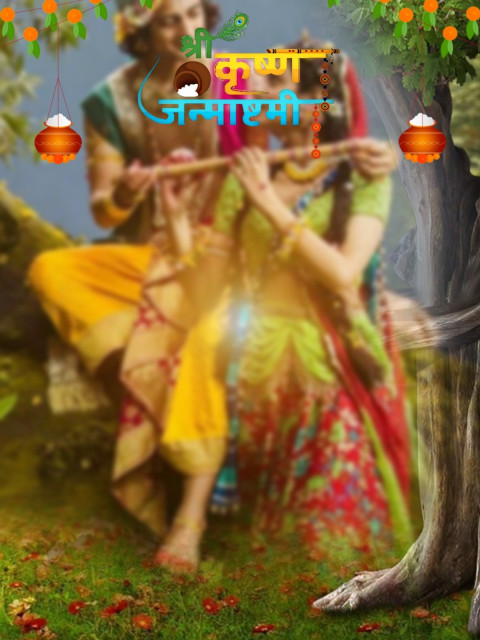 Radha Krishna Janmashtami Editing Blur CB Backgrounds