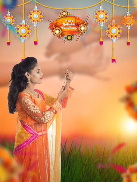 Raksha Bandhan With Sister Background For HD Wallpaper New