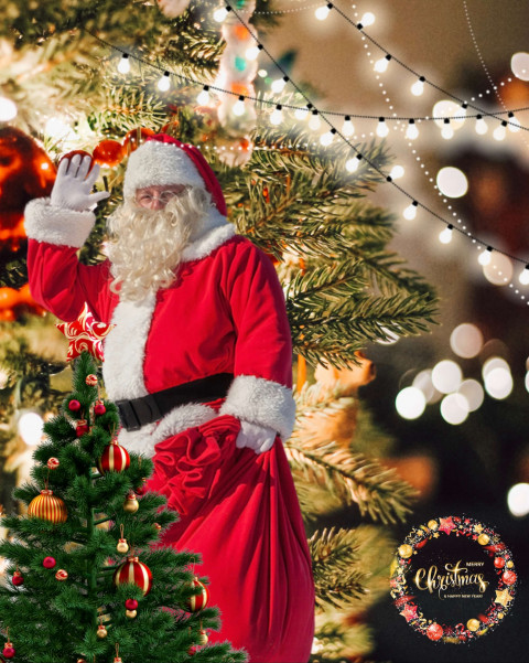 Santa Claus Christmas Day CB Photoshop Editing Background