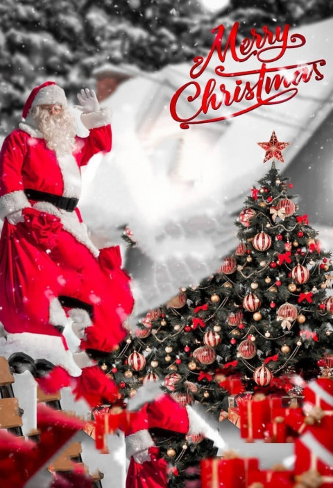 Santa Claus Christmas Day Photoshop Editing Background Full HD