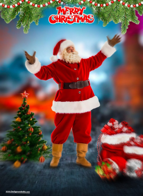 Santa Claus Christmas HD Editing Background