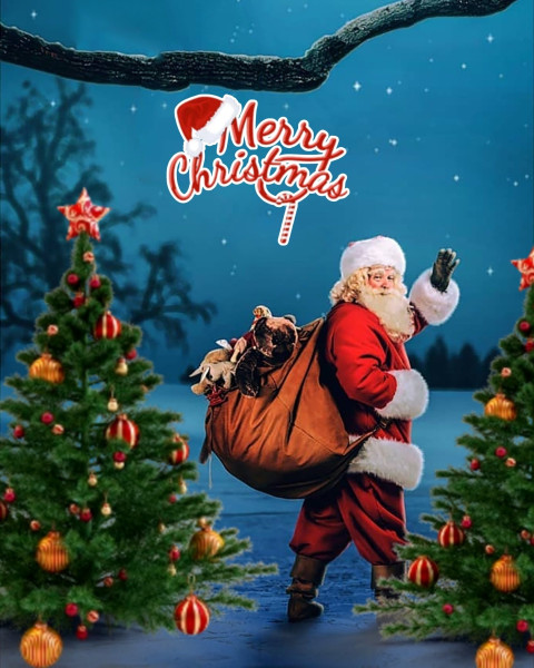 Santa Claus Christmas Photo Editing New CB Backgrounds