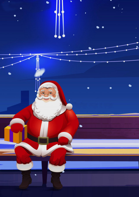Santa Claus Merry Christmas Editing HD CB Snapseed Background