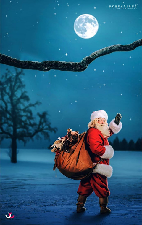 Santa Claus Merry Christmas Editing Snapseed Background