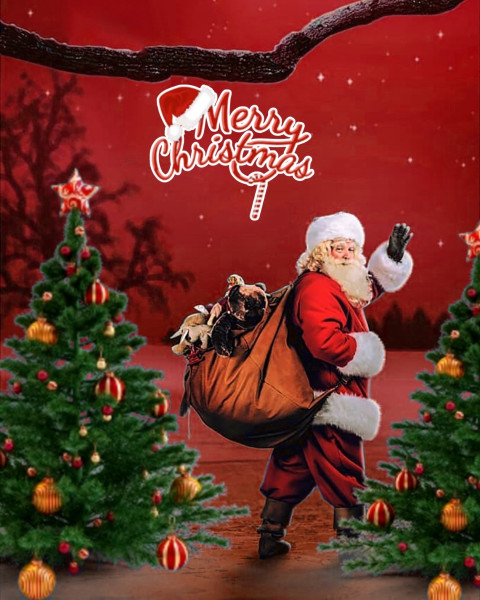 Santa Claus Photoshop Photo Editing Background