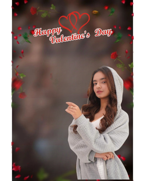 Valentine Day CB Background With Girl Anushka