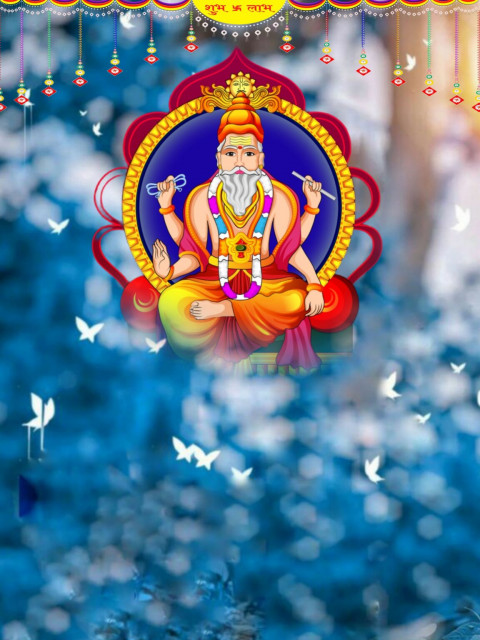 Vishwakarma Puja Full HD CB Snapseed Background