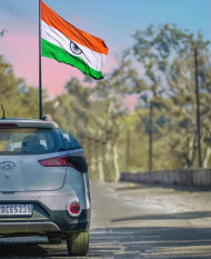 15 August Indian Flag car Snapseed Wallpapers CB HD Backgrounds