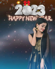 2023 Happy New Year HD Editing Background Girls