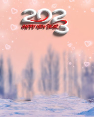 2023 Happy New Year Photo Editing Background