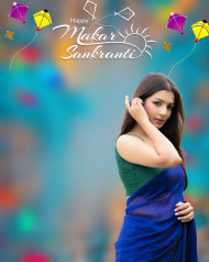 2023 Makar Sankranti Girl CB Editing Background