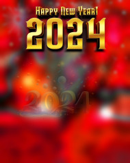 2024 Happy New Year Photo Editing Background CB