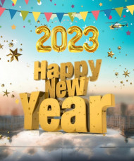 3d Happy New Year 2023 Hd Backgrounds For Editing